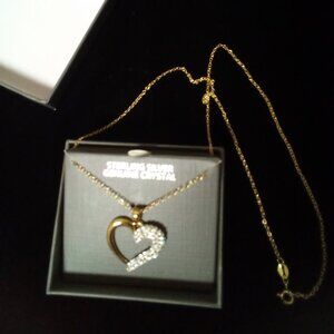 Sterling silver crystal necklace